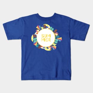 Summer vacation illustration Kids T-Shirt